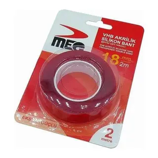 Meg Çift Taraflı Akrilik Silikonize Bant 18 Mm X 2 Metre