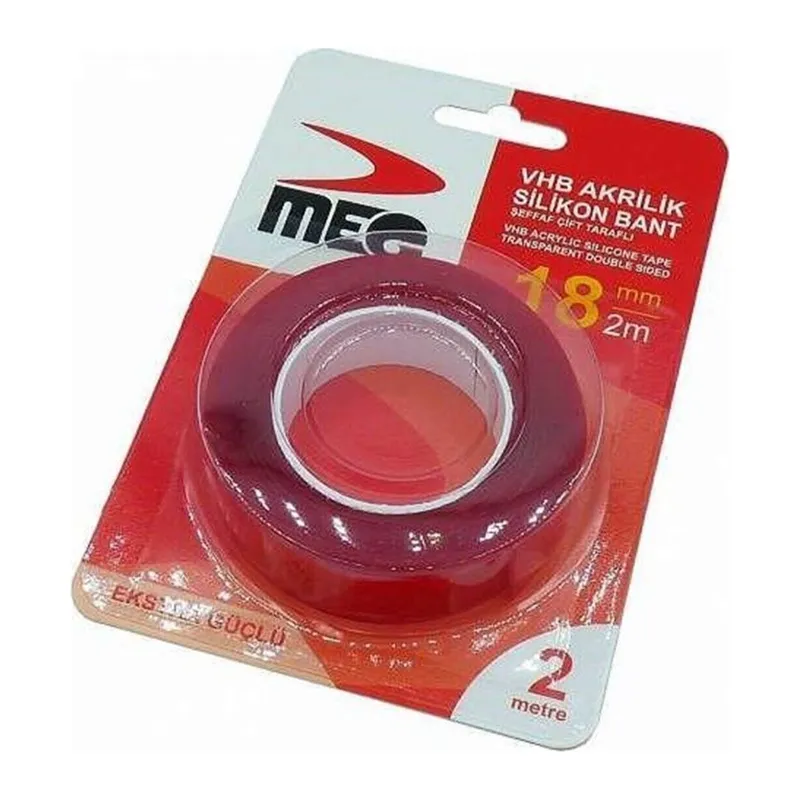 Meg Çift Taraflı Akrilik Silikonize Bant 18 Mm X 2 Metre