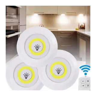 Uzaktan Kumandalı 3 Lü Spot Led Lamba Kablosuz Pilli Işıldak
