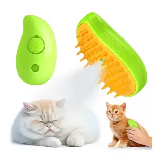 Buharlı Yumuşak Silikon Uçlu Kedi - Köpek Tüy Tarama Tarağı Yıkama Tımar Fırçası