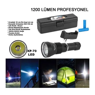 4200 Lümen Profesyonel Şarjlı El Feneri Wt-655