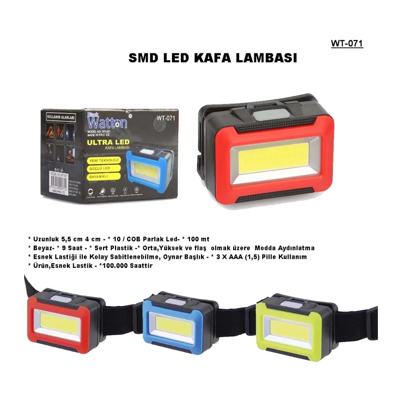 Pilli Kafa Lambası Wt-071