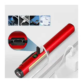 Şarjlı Mıknatıslı Çalışma Lambası Cep Feneri Wt-307-s