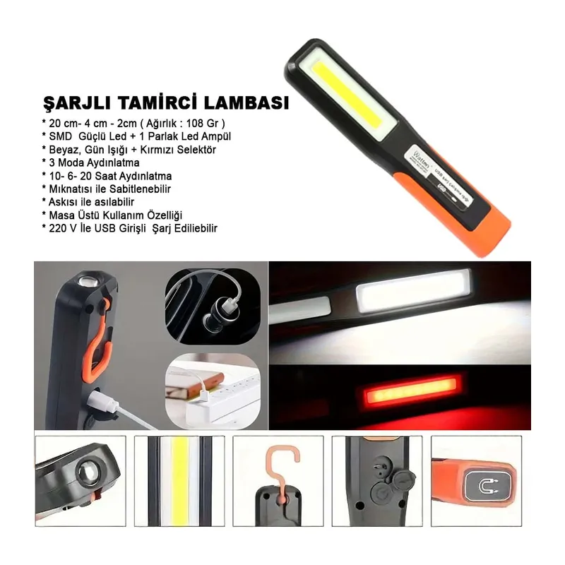 Şarjlı Tamirci Lambası Wt-297