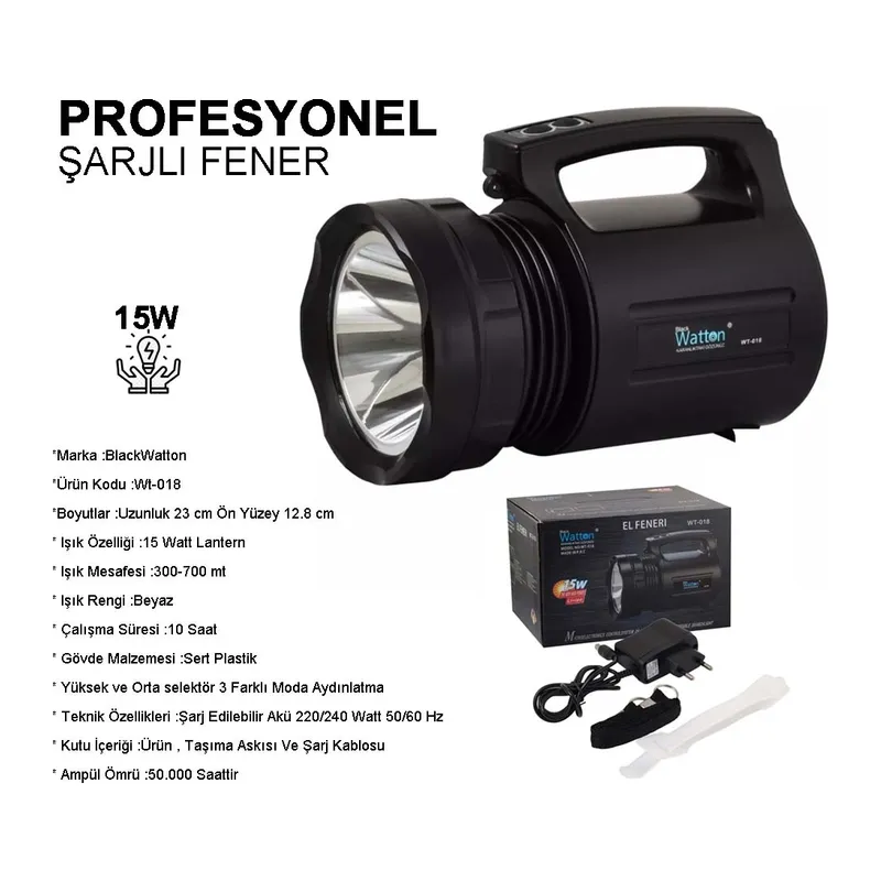 Wt-018 Profesyonel Büyük Avcı Feneri