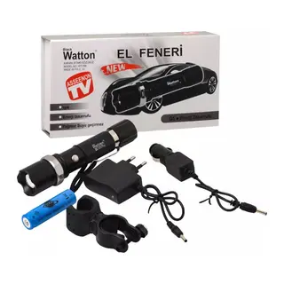 Zoomlu Şarjlı El Feneri En Uygun Fiyata Wt-038