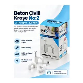 Beton Çivili Kroşe No:2 (2x4 Antigron) – 100 Adet