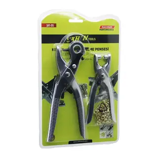 2li Set 6 Dişli Metal Kemer Delme Pensesi Perçin Pensesi Gold Perçin