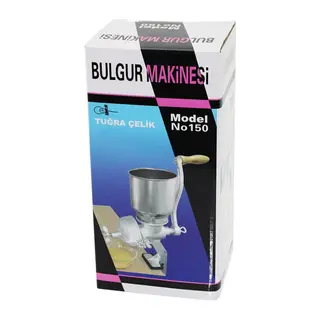 Tuğra Çelik Bulgur Tahıl Öğütme Makinesi Kollu Öğütücü Mengeneli