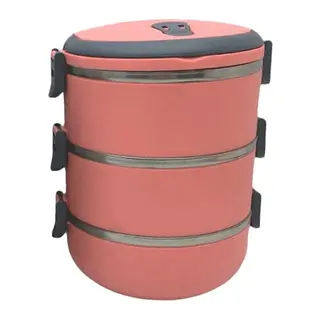 Yemek Termosu Koyu Pembe 3lü Sefer Tası Saklama Kabı 1.8lt