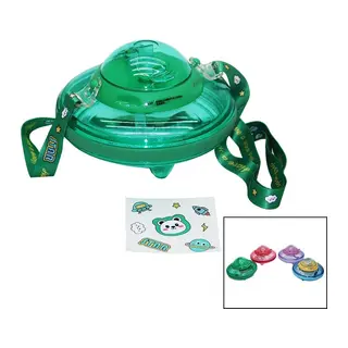 Matara Ufo Modeli Renkli Mika Kristal Suluk Matara Pipetli Taşıma Askılı 550ml