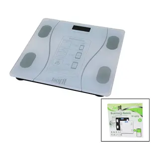 Bluetooth Vücut Analizli Dijital Baskül Terazi 180kg/50g Yağ -su -kas Oran -bmı -oda ℃ Tf-1075