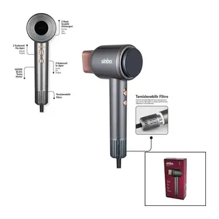 Sinbo Shd-1717 Bldc Turbo Motor Tokmak Model Saç Kurutma Makinesi 1600w 2-kdm.hız 3-kdm.sıcaklık Yapışkanlı Askı