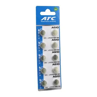 Atc Alkaline Button Battery (Ag10) (Lr-1130/389/189) (Düğme Pil) (Alkalin) (1.5v) (10lu Kart)*400