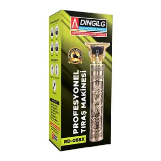 Vıntage T9 (T Bıçak) (Baskılı Plastik Gövde) (Ense Çizim & Saç Sakal Kesme) Traş Makinesi (Usb Şarjlı)*100