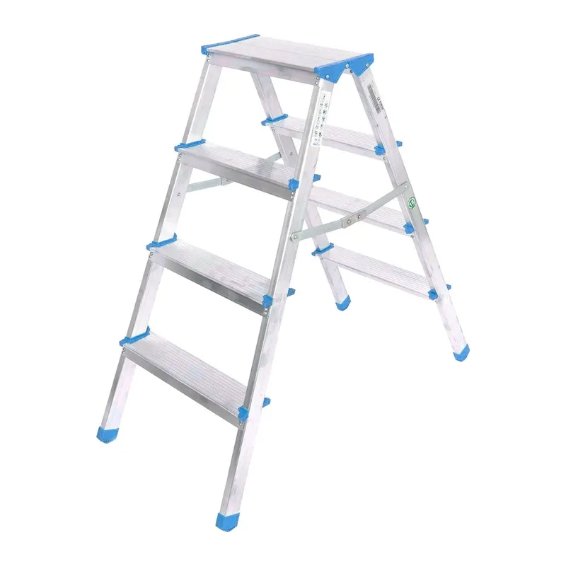 Çift Basamaklı Alüminyum Metal Merdiven Yükseklik 92cm Baş Genişlik 8cm