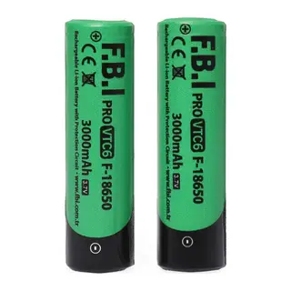 F.b.ı Vtc6 18650 3.7v 3000mah 30a Li-ion Şarjlı Pil + Pil Taşıma Kutusu 2'li Set