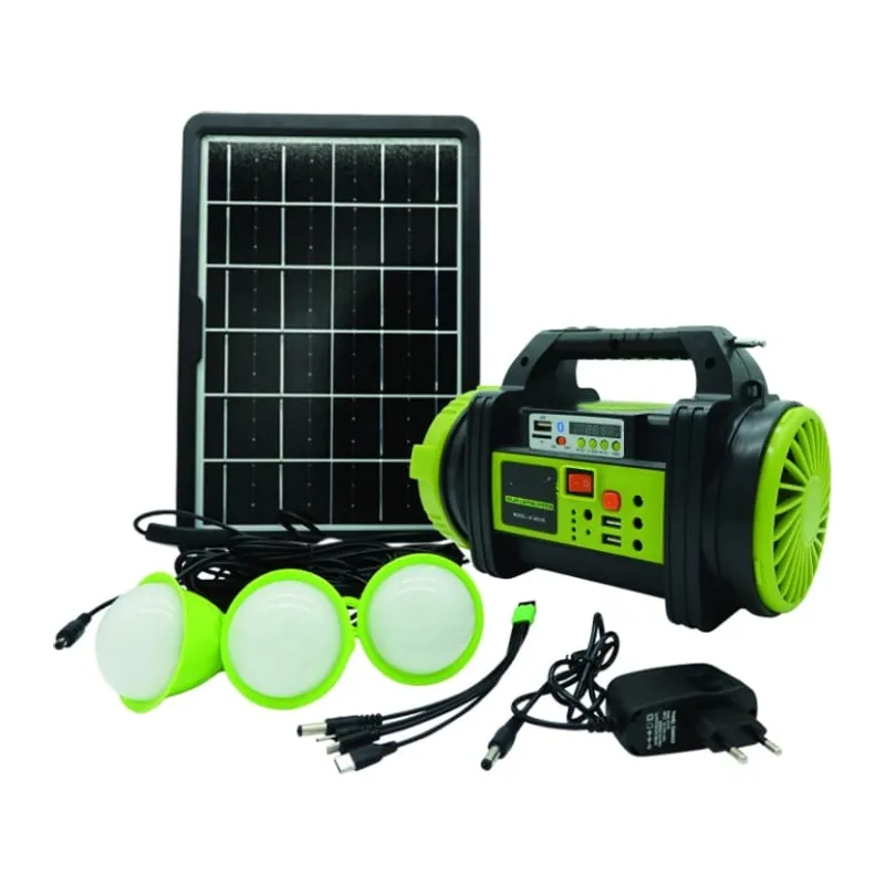 Wıson Ws-5683 Şarjlı 30w Solar Şarjlı Ev Aydınlatma Seti Radyo Ve Fan Powebank