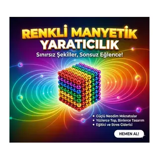 Sihirli Manyetik Toplar Dyum Mıknatıs Küp Bilye 216 Adet Cube Küp Dymium