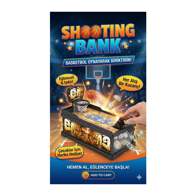 Şımartan Eğlenceli Basket Atmalı Basketbol Kumbara
