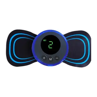 8 Modlu Mini Şarjlı Kelebek Lcd Ekran Ems Boyun Omuz Kol Sırt Elektrikli Masaj Bantı Kas Stimülatörü