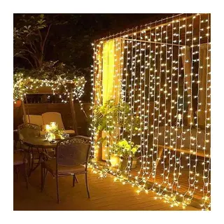 3x2m Premium Perde Led - 8 Fonksiyonlu, Su Geçirmez İç Dış Mekan Teras Dekor Işıkları