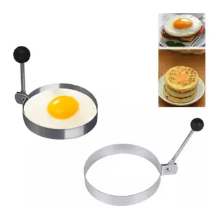Metalik Daire Şeklinde Metal Omlet Yumurta Ve Krep Kalıpları