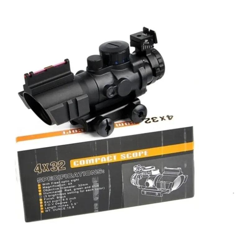 4x32 Kırmızı Işıklı Av Dürbünü 4x32 Nişangah