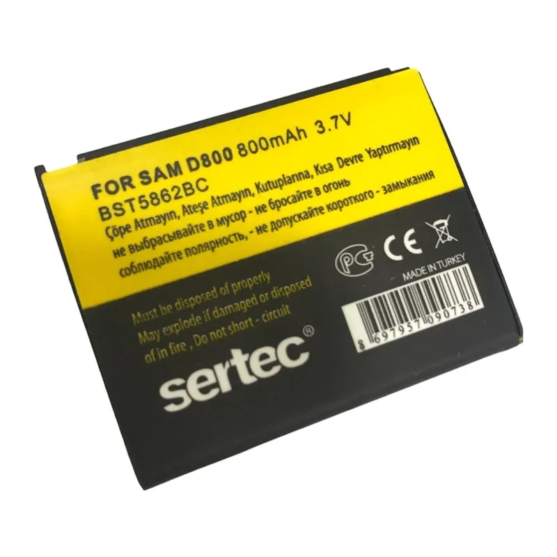 Sertec - Samsung D808/d800 Uyumlu Batarya