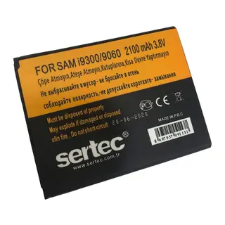 Sertec - Samsung Galaxy S3 İ9300 / 9060 / 9082 Uyumlu Batarya