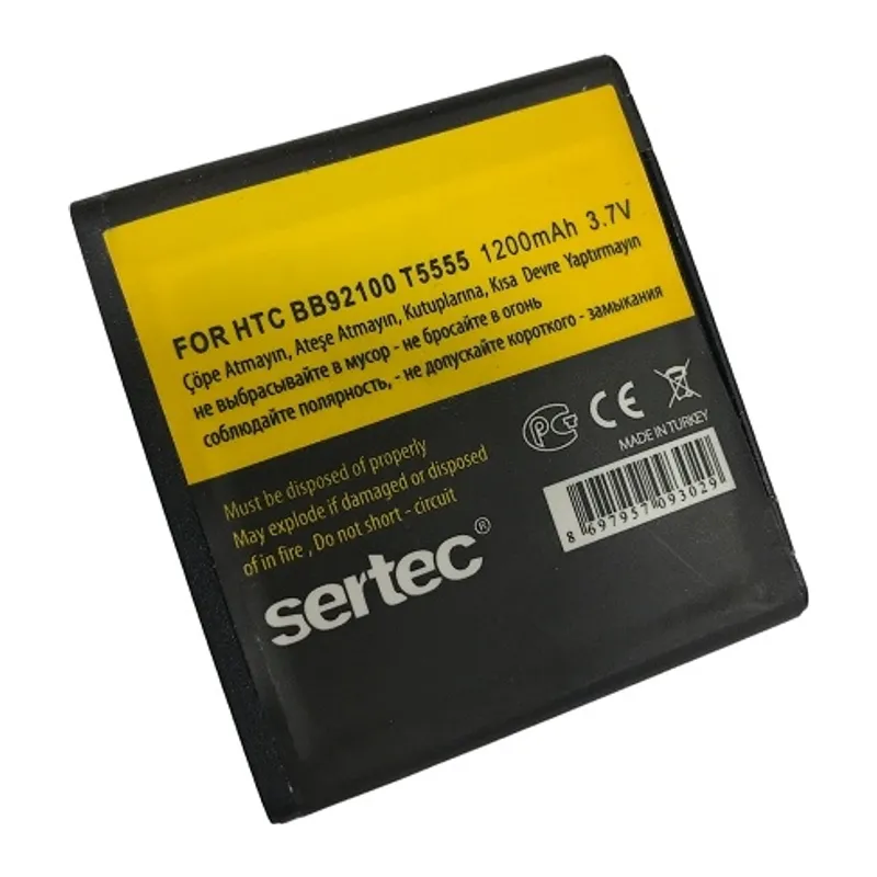 Sertec - Htc T5555 Hd Mini (Photon) / Bb92100 Uyumlu Batarya