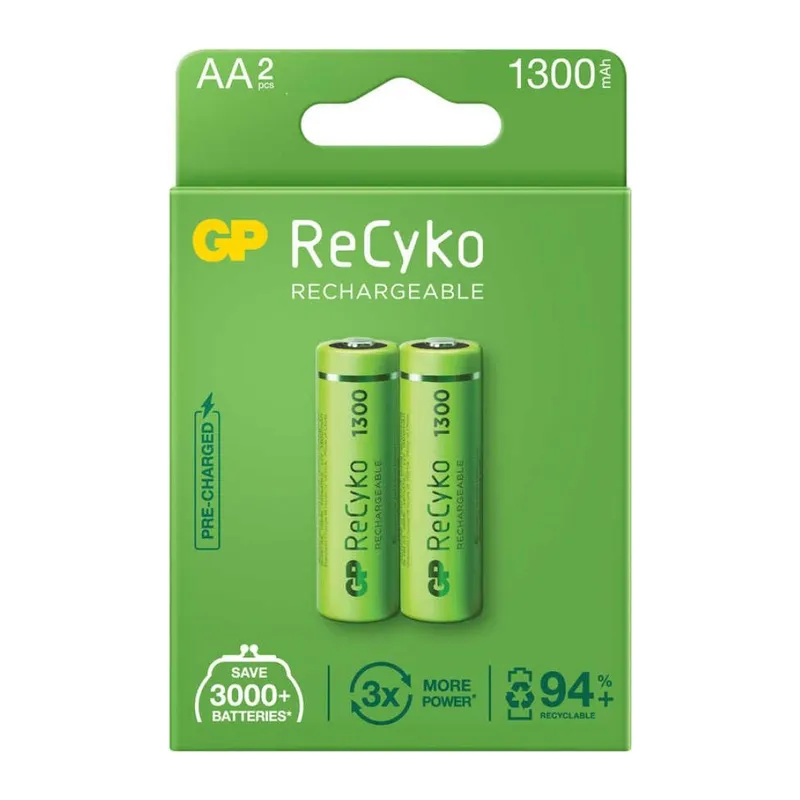 Gp Recyko 1300mah Aa Şarj Edilebilir Kalem Pil 2'li Paket