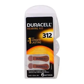Duracell 312 Numara İşitme Cihazı Pili 6'lı Paket