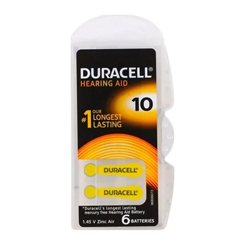 Duracell 10 Numara İşitme Cihazı Pili 6'lı Paket