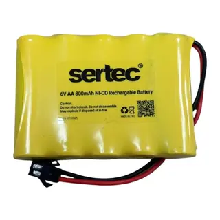 Sertec 6v 5s1p Aa 800 Mah Kablo + Siyah Konnektörlü Oyuncak Pili