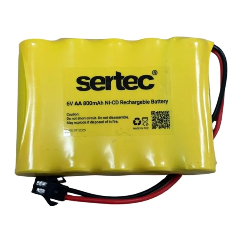 Sertec 6v 5s1p Aa 800 Mah Kablo + Siyah Konnektörlü Oyuncak Pili