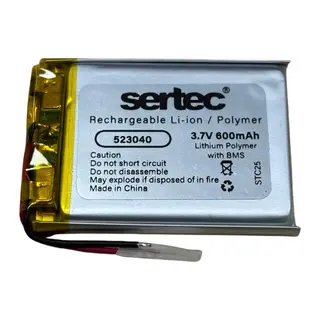 Sertec 523040 3.7v 600 Mah Li-polymer Pil (devreli/1.5a)