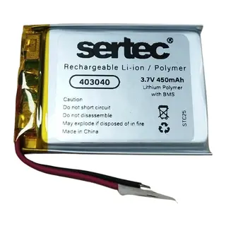 Sertec 403040 3.7v 450 Mah Li-polymer Pil (devreli/1.5a)