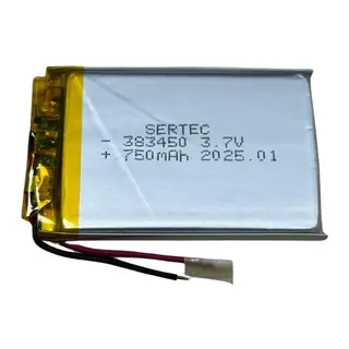 Sertec 383450 3.7v 750 Mah Li-polymer Pil (devreli/1.5a)