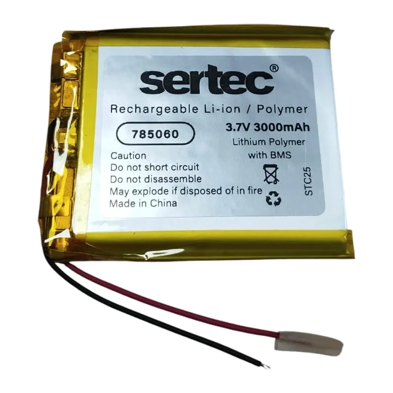 Sertec 785060 3.7v 3000mah Li-polymer Pil (devreli/1.5a)