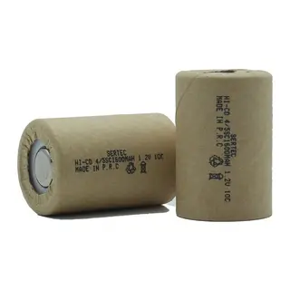 Sertec 1.2v Ni-cd 4/5 Sc 1500 Mah Kağıt Şarjlı Pil 10c (başsız/flat Head)