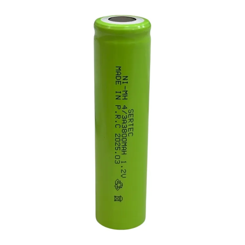 Sertec - 1.2v 3800 Mah - 4/3a - Ni-mh Şarjlı Pil - (başsız / Flat Head)