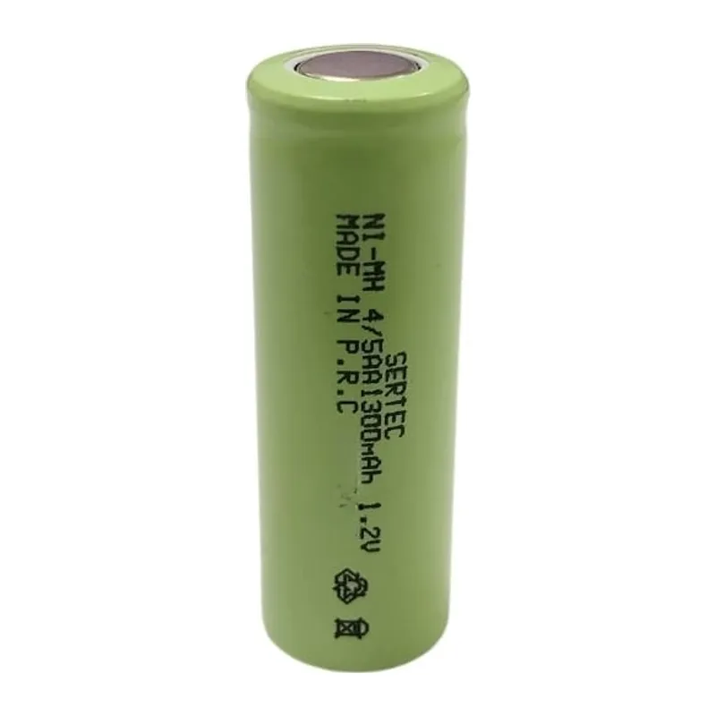 Sertec - 1.2v 1300 Mah - 4/5aa- Ni-mh Şarjlı Pil - (başsız / Flat Head)
