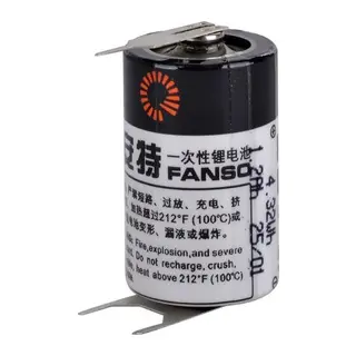 Fanso Er14250h 3.6v 1/2 Aa Size Lithium Pil (li-socl2) 3 Pın