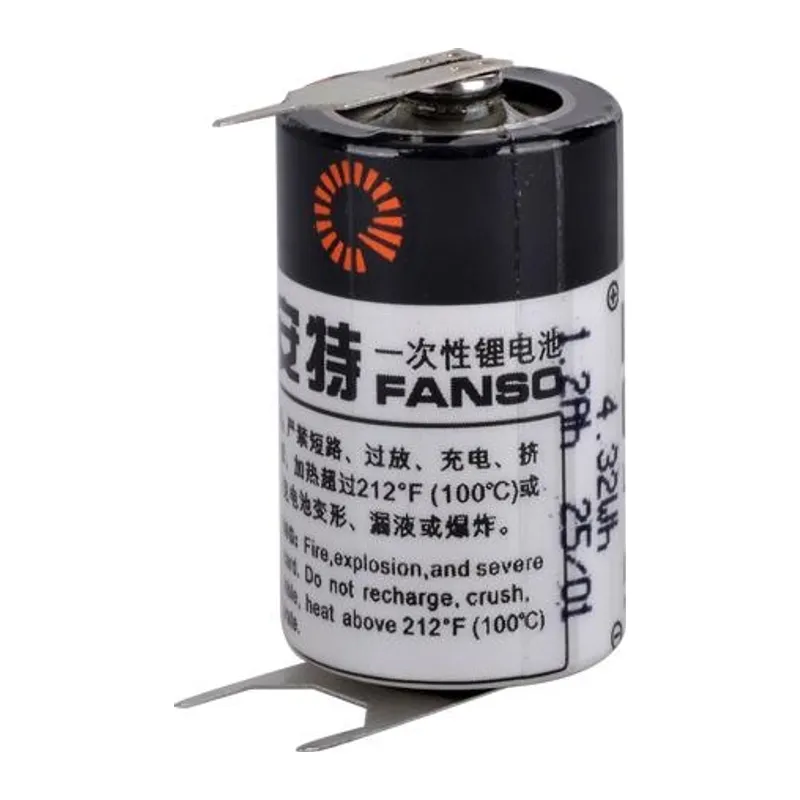 Fanso Er14250h 3.6v 1/2 Aa Size Lithium Pil (li-socl2) 3 Pın