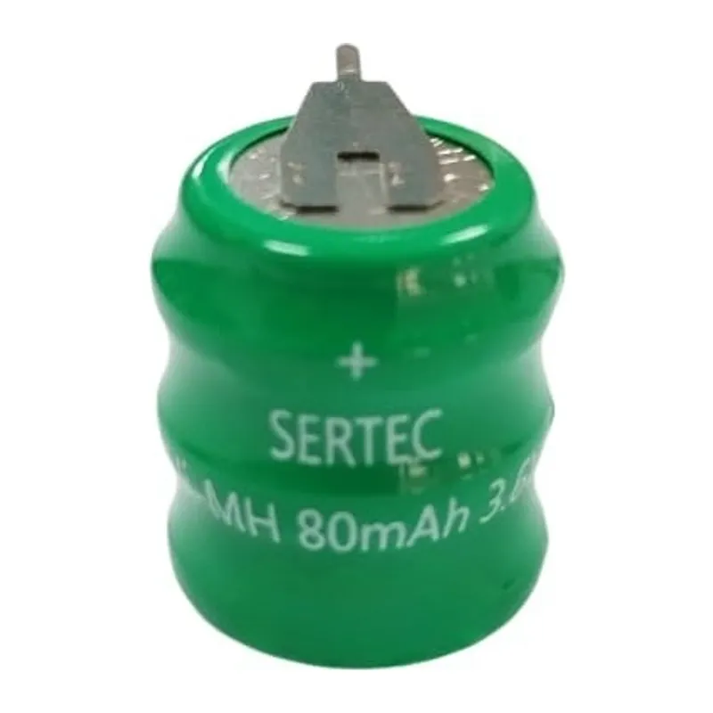 Sertec - 3.6v 3s1p 80 Mah 2 Pin Nı-mh Buton Pil
