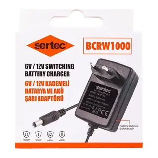 Sertec Bcrw1000 6v/12v 1a Kademeli Batarya Ve Akü Şarj Adaptörü