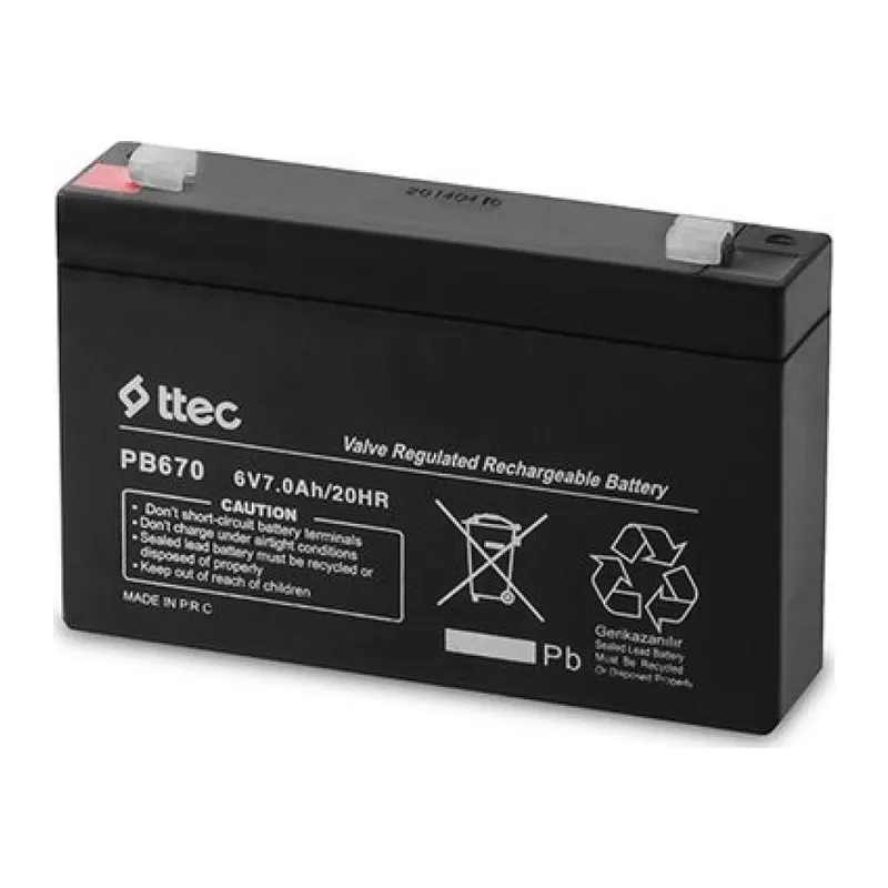 Ttec 6v 7 Ah Kuru Bakımsız Akü