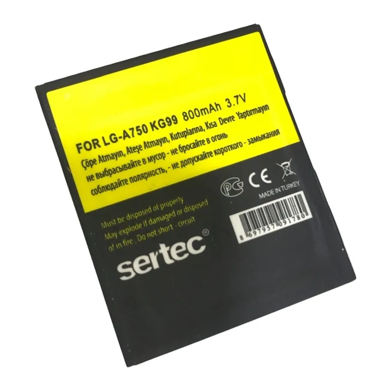 Sertec - Lg-kg99 / Lg-a750	uyumlu Batarya