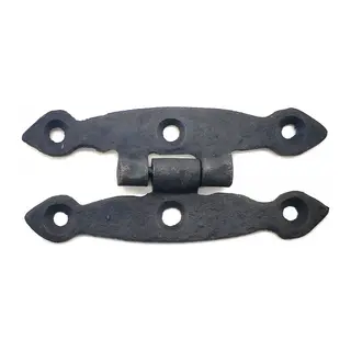 Antika Tarz Dekoratif Pirinç Dar Menteşe - 75x39 Mm, Oksit